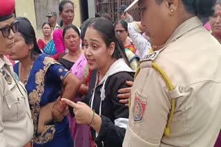 Tinsukia women staged a protest demanding the return of kidnapped Prakash chhetri