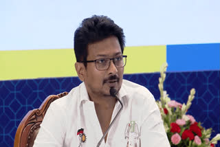 நாடாளுமன்ற தொகுதி மறுசீரமைப்பு கூட்டு நடவடிக்கைக் குழு கூட்டத்தில் தமிழ்நாடு துணை முதலமைச்சர் உதயநிதி ஸ்டாலின் பேசியபோது எடுக்கப்பட்ட படம்