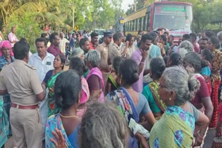 சத்துணவு அமைப்பாளர் உயிரிழந்த வழக்கில் உறவினர்கள் சாலை மறியல்