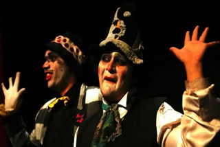 Still from the play Hamlet the Clown Prince by Rajat Kapoor