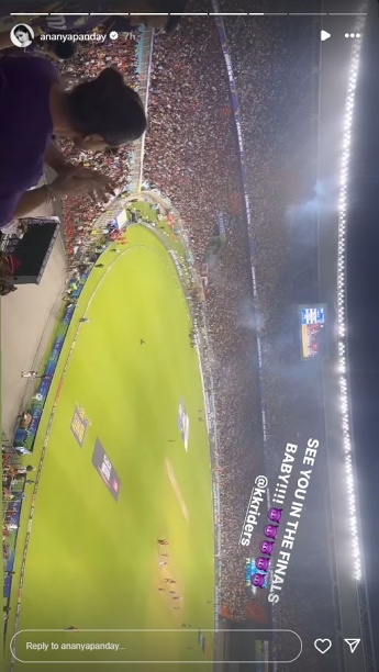 Glimpse of the match shared by Ananya Panday