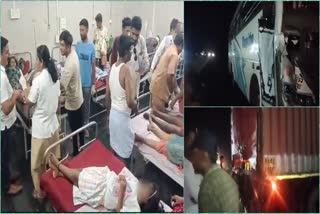 Accident between truck and container near Aurangabad, 18 people injured