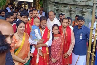 Telangana CM Revanth Reddy Visits Tirumala Temple
