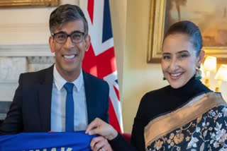 Etv BharatManisha Koirala meets UK PM Rishi Sunak