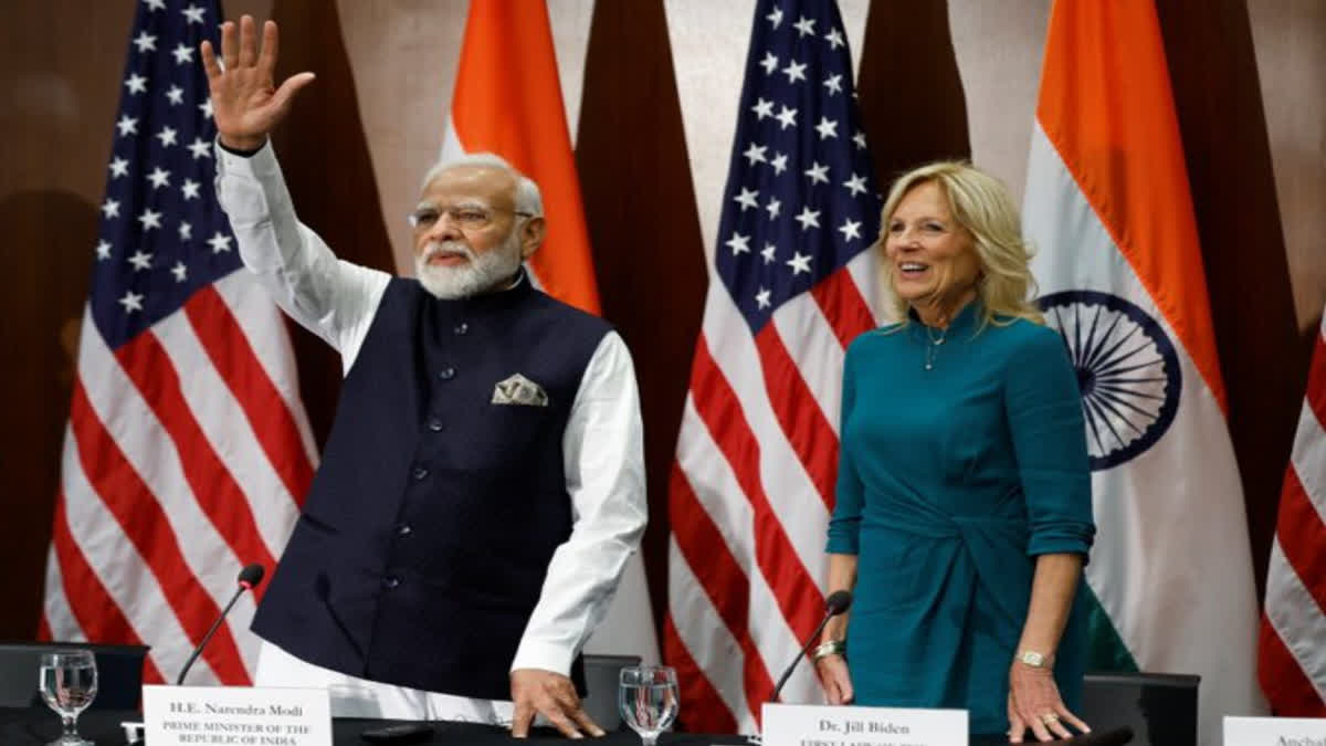 PM Modi meets Jill biden