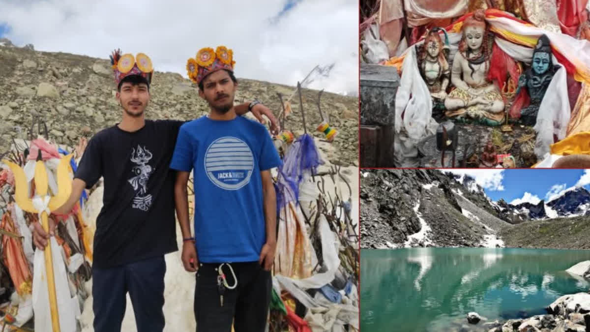 FOUR YOUTHS REACHED NEELKANTH MAHADEV BAREFOOT NEELKANTH MAHADEV YATRA IN HIMACHAL