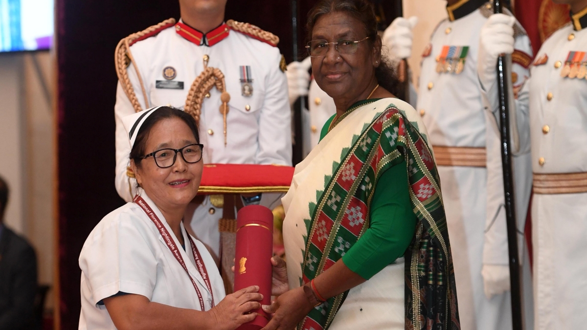 President Droupadi Murmu presents National Florence Nightingale Awards 2022-23