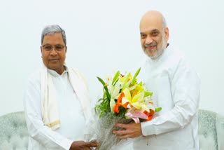 ಅಮಿತ್‌ ಶಾಗೆ ಸಿಎಂ ಮನವಿ CM Siddaramaiah Meets Amith Sha