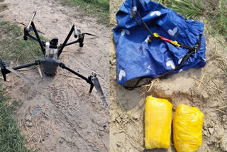 Border Security Force (BSF) recovered a drone suspected to have originated from the Pakistan side carrying two packets of narcotics was spotted near the Abohar border, in Punjab's Fazilka, said an official statement on Thursday.