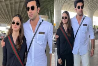 Ranbir Kapoor spotted in new look with wife Alia Bhatt and daughter Raha at Mumbai airport