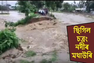 Flood damaged in Gohpur town