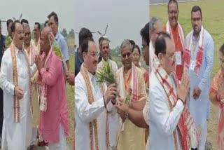 JP Nadda reached Giridih