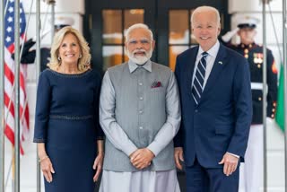 PM Modi US Visit, US President Joe Biden greets PM Modi at White House