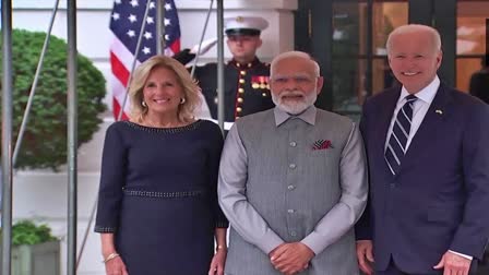 Joe Biden  Jill Biden  Joe Biden and Jill Biden received PM Modi  Joe Biden Jill Biden PM Modi at the White House  White House  PM Modi us visit  us visit pm modi Joe Biden and Jill Biden  വൈറ്റ് ഹൗസ്  പ്രധാനമന്ത്രി മോദി  പ്രധാനമന്ത്രി മോദി യുഎസ് സന്ദർശനം  യുഎസ് സന്ദർശനം പ്രധാനമന്ത്രി മോദി  അമേരിക്കൻ പ്രസിഡന്‍റ്  പ്രസിഡന്‍റ് ജോ ബൈഡൻ  ജോ ബൈഡൻ  ജിൽ ബൈഡൻ  യുഎസ്  യുഎസ് മോദി