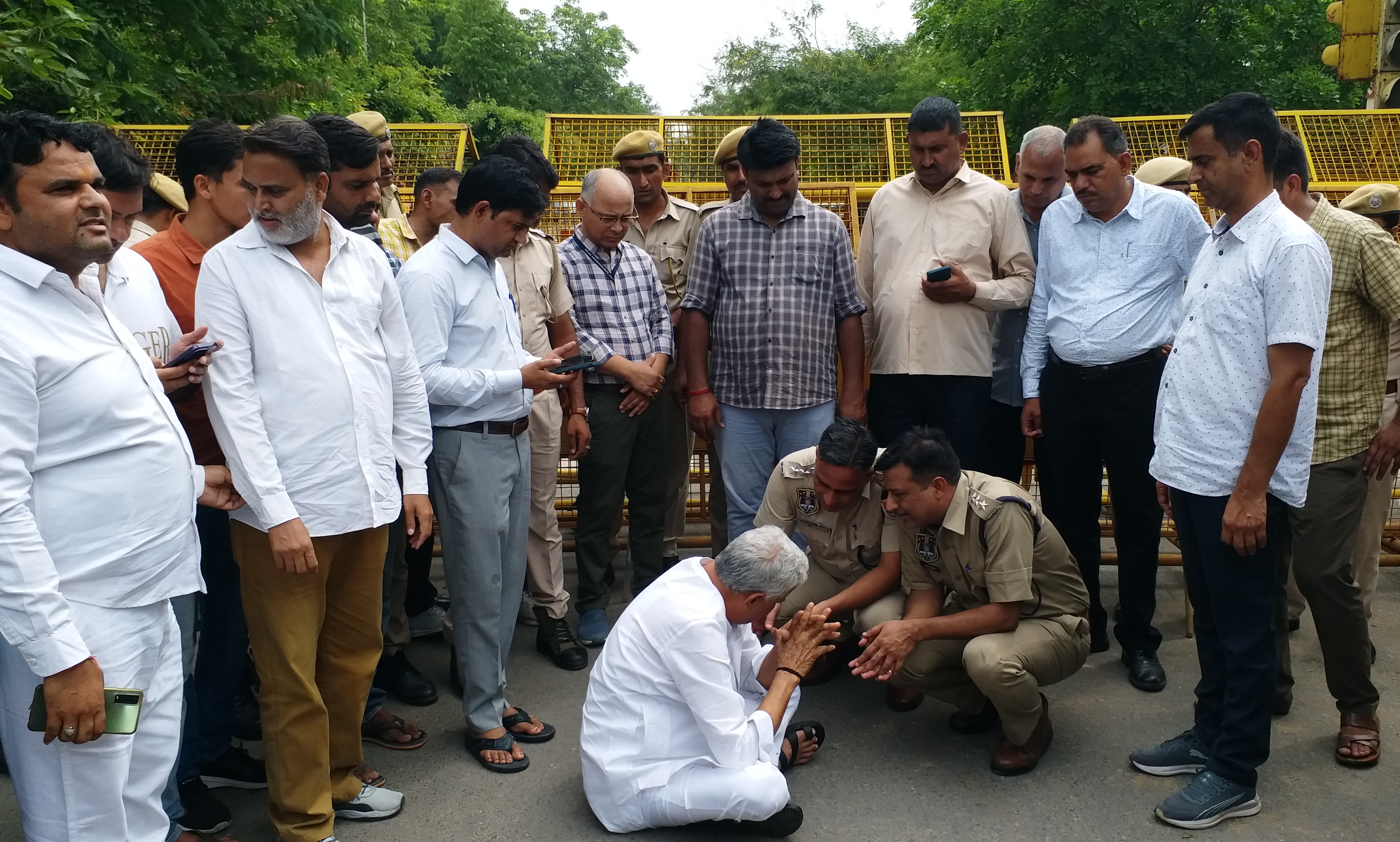 Kirodi Lal Protest in Jaipur