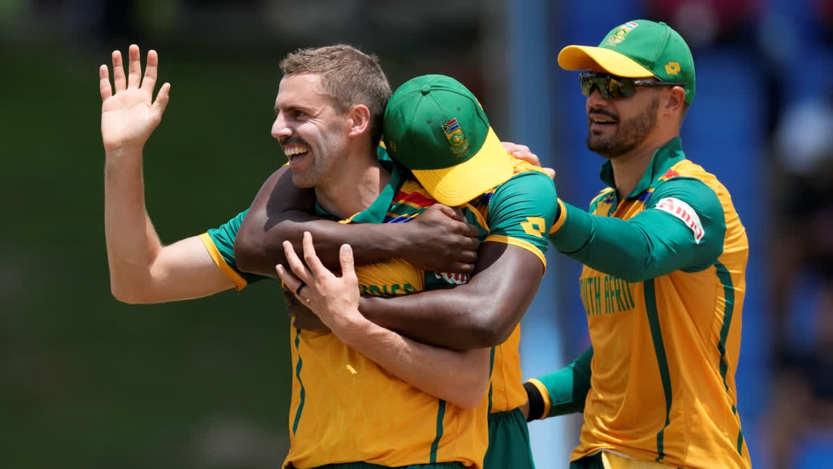 South African pacer Anrich Nortje became the highest wicket-taker for South Africa in the history of the T20 World Cup, by breaking legendary pacer Dale Styen's record during the clash between Proteas and England at Daren Sammy National Cricket Stadium in Gros Islet, St Lucia on Friday.
