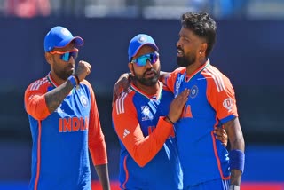 Suryakumar Yadav, Rohit Sharma and Hardik Pandya