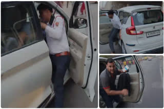 Faridabad Traffic Policeman Dragged