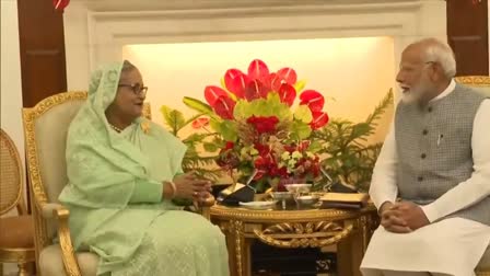 BILATERAL TALKS WITH SHEIKH HASINA  ഷെയ്‌ഖ് ഹസീന ഇന്ത്യയിലെത്തി  ഇന്ത്യ ബംഗ്ലാദേശ് ബന്ധം  PM NARENDRA MODI