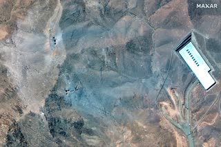 Craters and ashes seen near the Fordo nuclear plant in Iran after US attacks.