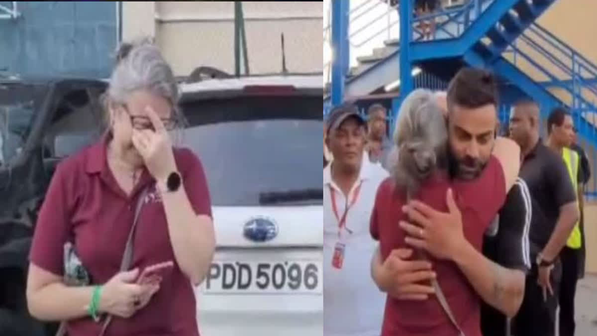 JOSHUA DE SILVA MOTHER HUG VIRAT KOHLI