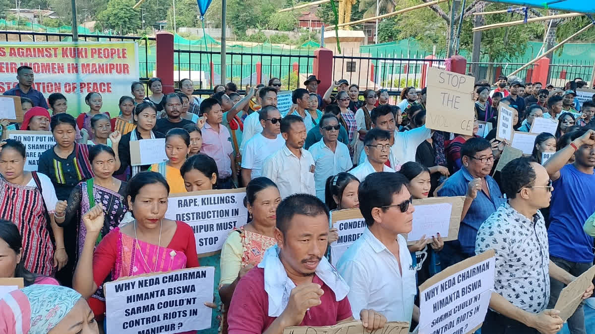 Protest against Manipur violence