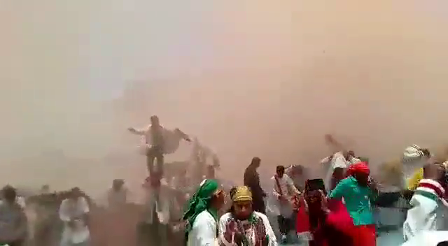 Chaos during helicopter landing