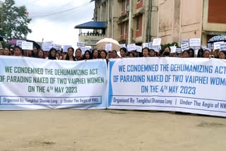 Protest Against Manipur Video Parade: Protest of women in Ukhrul