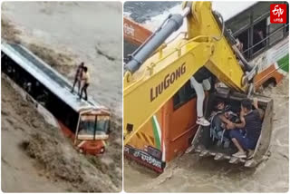 Haridwar bound UP Roadways bus gets stuck