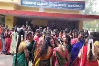 Students dance in Rain wearing saree