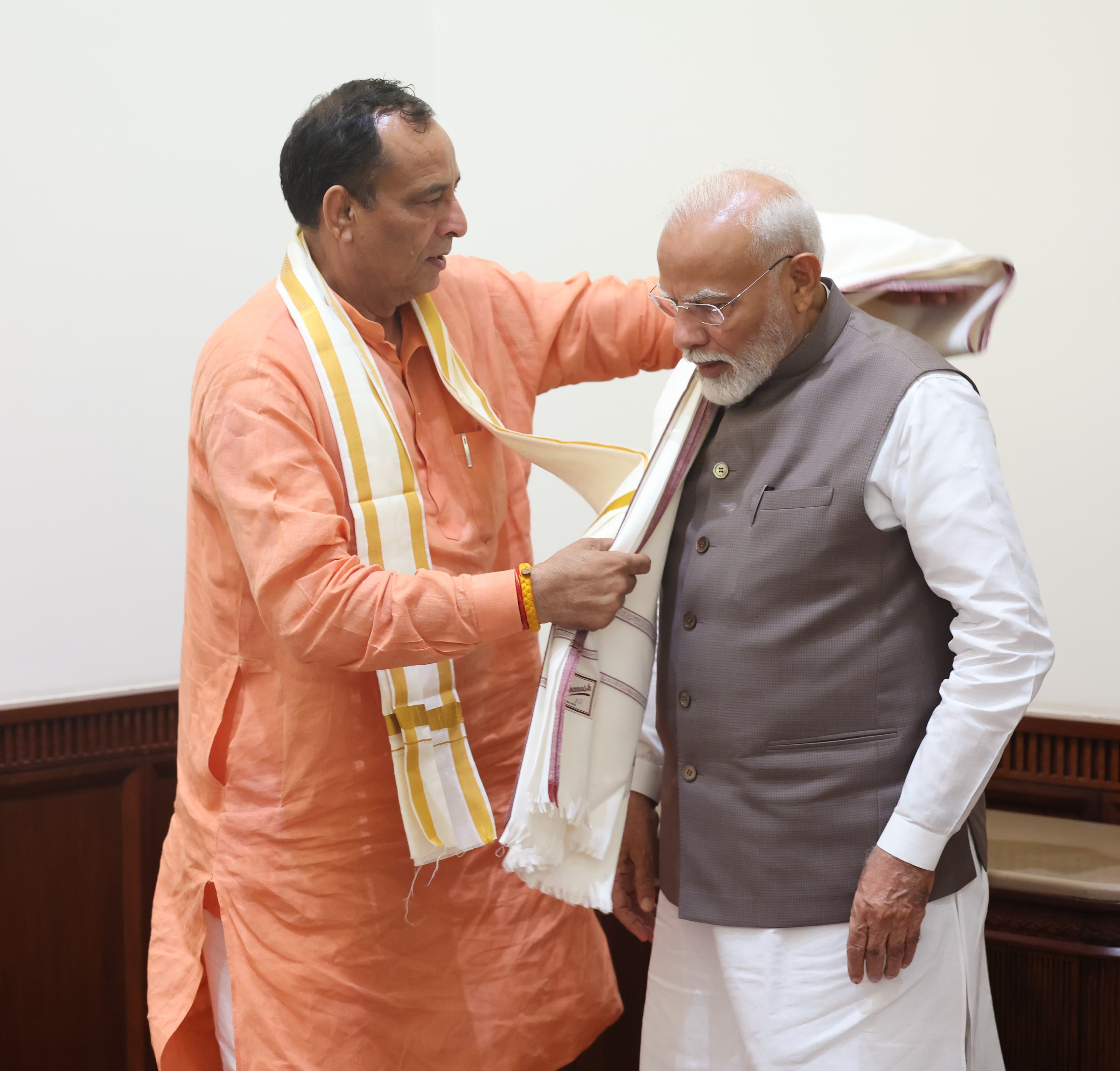 Haryana BJP President Mohanlal Badoli met Prime Minister Narendra Modi in Delhi