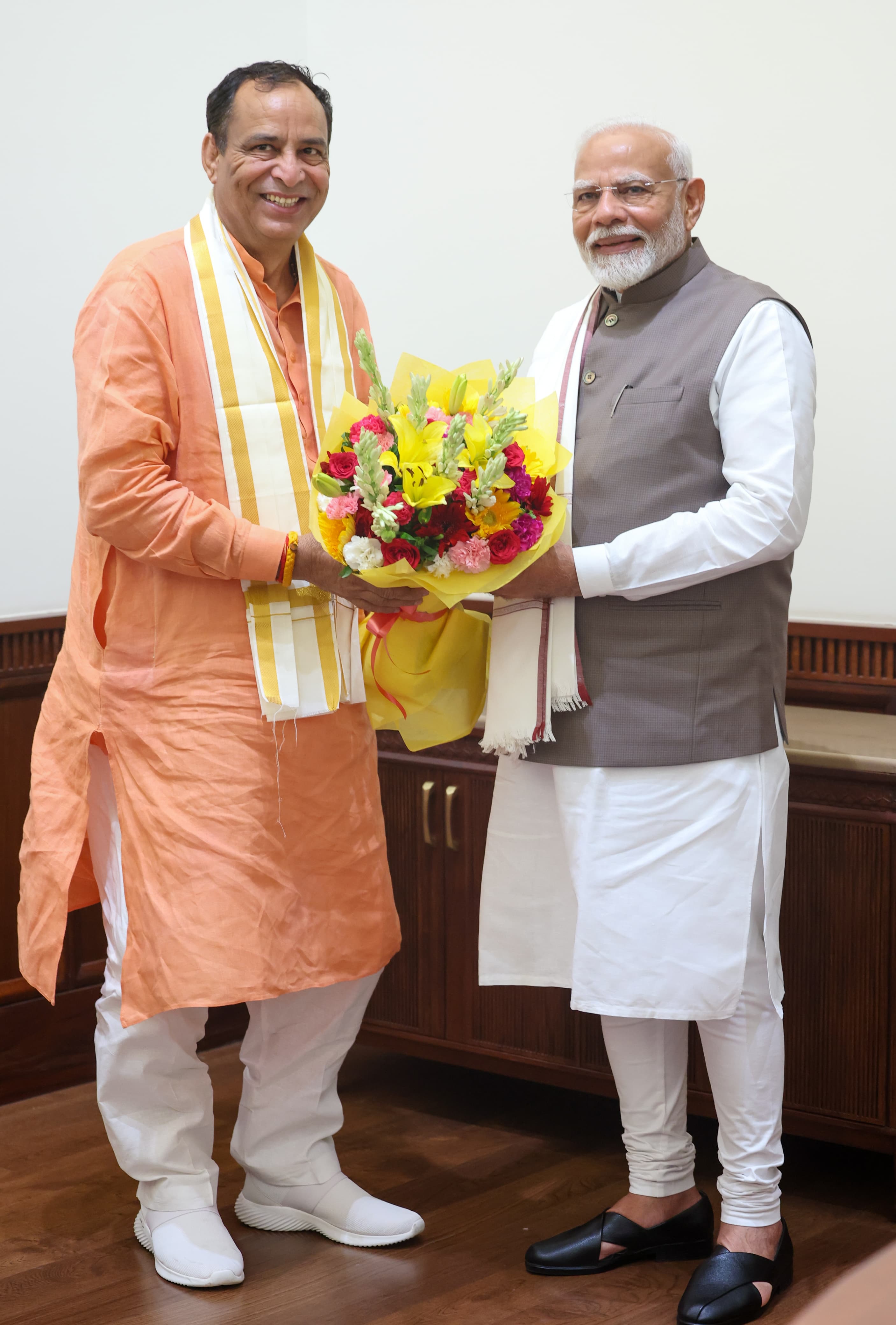 Haryana BJP President Mohanlal Badoli met Prime Minister Narendra Modi in Delhi