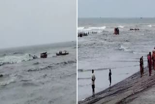 Trawler overturns in Gangasagar