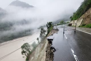 Land Slide on National Highway