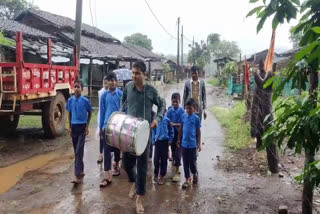 TEACHER PLAYING DRUM NARMADAPURAM