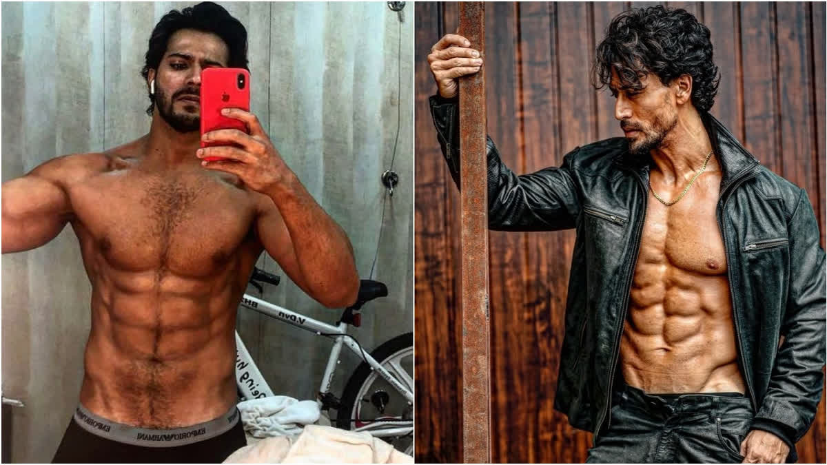 Varun Dhawan and Tiger Shroff shared new pictures flaunting their muscular body on their respective Instagram handles. Their latest pictures have left their fans in awe.