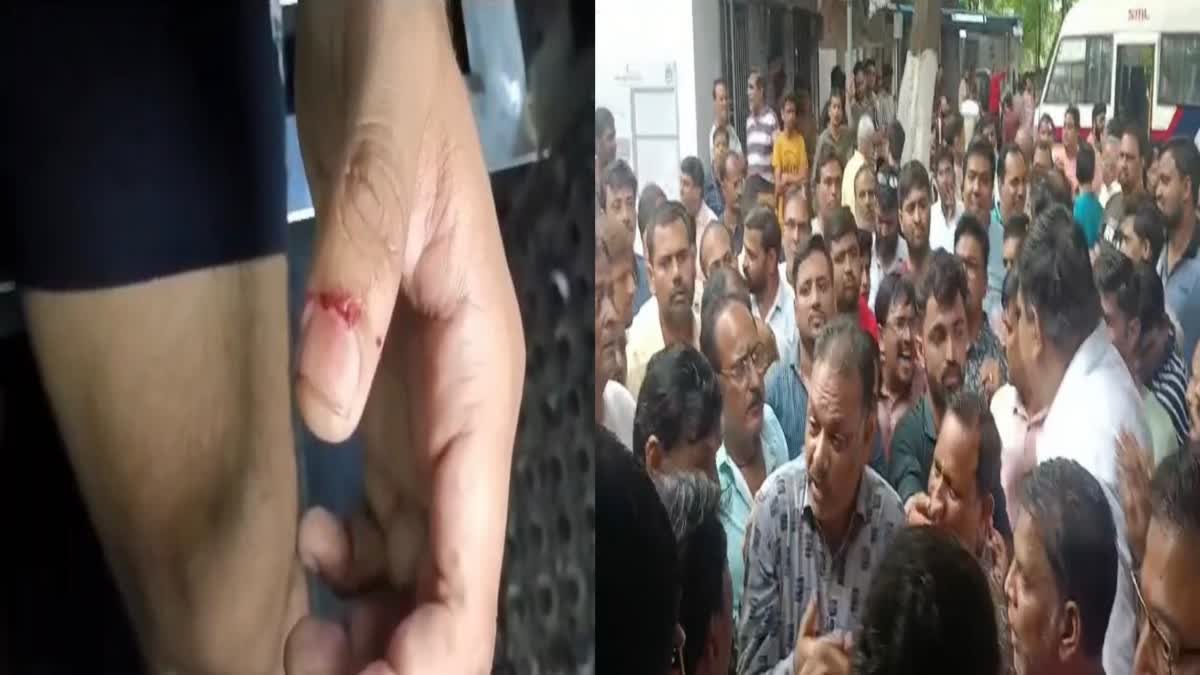 Surat Crime : સુરત પોલીસ કર્મીના મારના કારણે એકના હાથમાં ફેકચર બીજાના કાનનો પડદો ફાટી ગયો, પુણા પોલીસ મથકનો ઘેરાવ