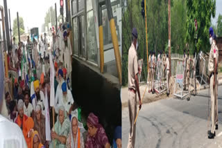 To stop the farmers from entering Chandigarh, the police closed the Tricity roads
