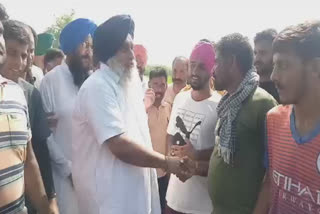 Sukhbir Badal has visited the flood affected areas in Ferozepur