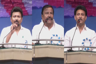 trichy holy cross college 100th anniversary sports day minister udhayanidhi stalin kn nehru anbil mahesh participated