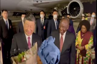 Chinese President Xi Jinping arrives in Johannesburg