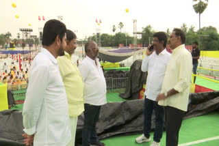 Nara_Lokesh_Public_Meeting_arrangements_at _Gannavaram