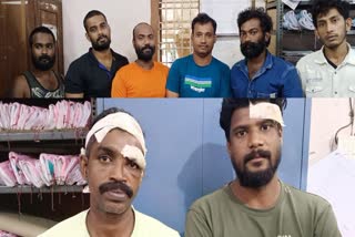 Goons Clash in Aroor  Eight arrest in Goons Clash in aroor  അരൂരില്‍ ഗുണ്ടകള്‍ തമ്മില്‍ ഏറ്റുമുട്ടി  4 പേര്‍ക്ക് പരിക്ക്  നാല് പേര്‍ക്ക് പരിക്ക്  ഗുണ്ട സംഘങ്ങള്‍ ചേരിതിരിഞ്ഞുണ്ടായ ആക്രമണം  kerala news updates  latest news in kerala