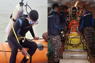 A team of Indian Navy during the search operation.