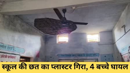 Children injured due to fall ceiling plaster