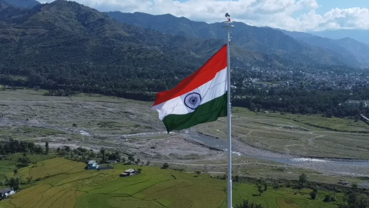 Indian Army hoists 70 ft high National Flag at Ajote War Memorial in J&K's Poonch
