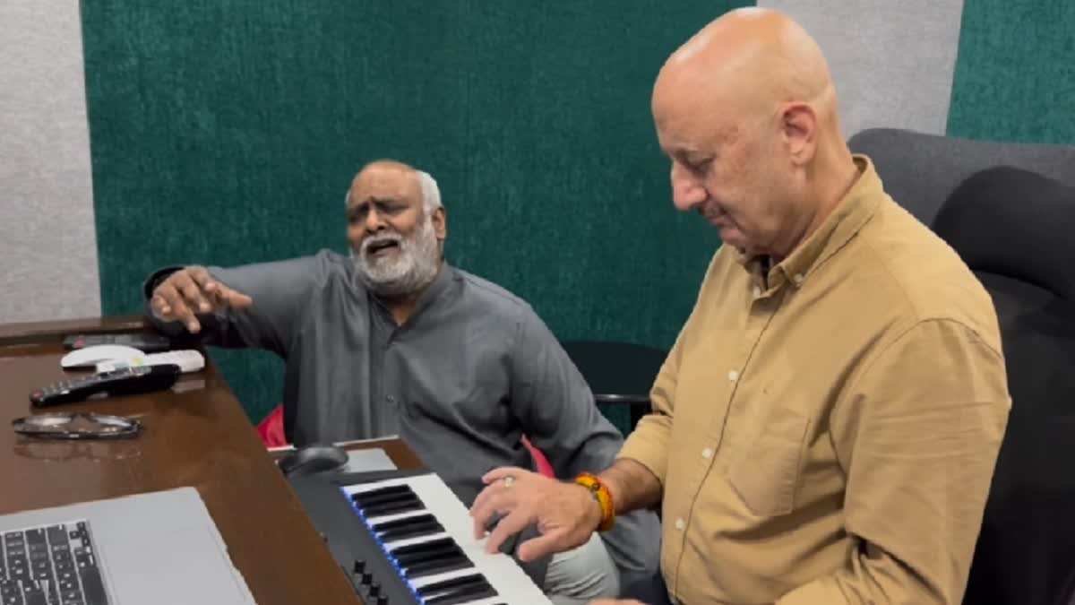 Anupam Kher with MM Keeravani