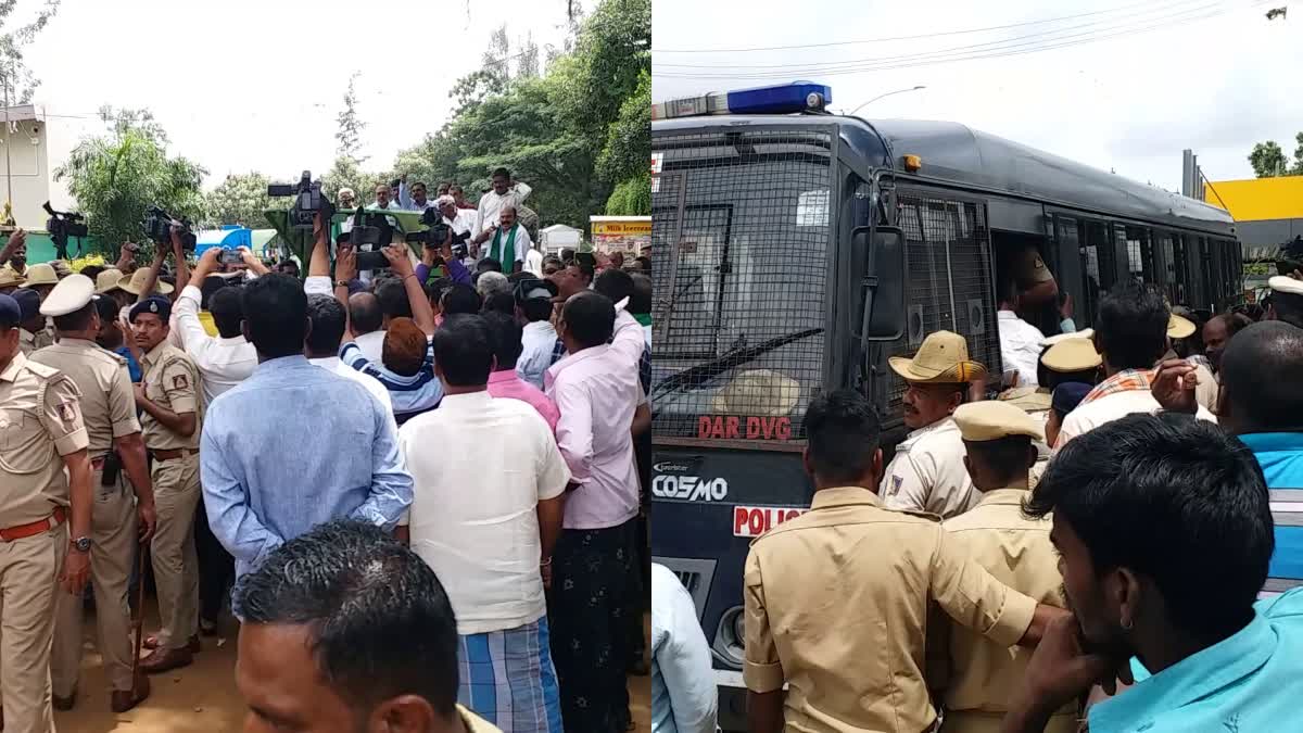 arrest-of-farmers-ahead-of-tractor-rally-in-davanagere