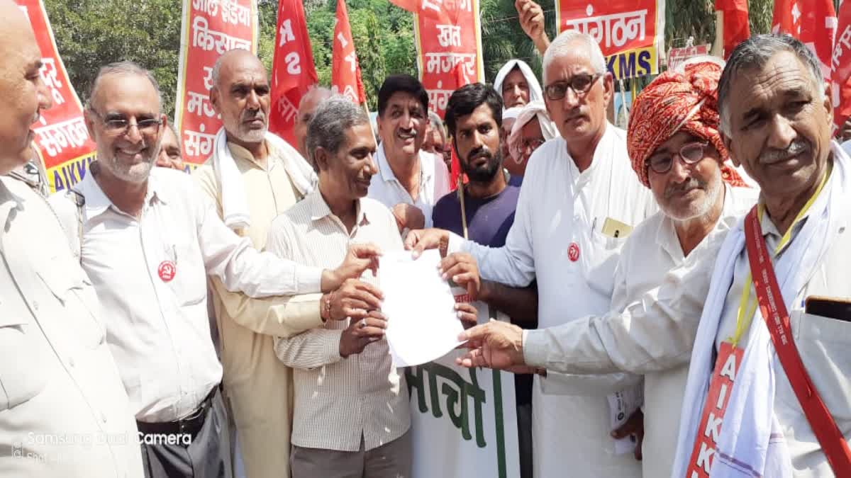 Farmers protest in Bhiwani