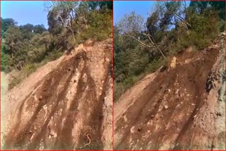 Landslide near Chakkimod in Solan